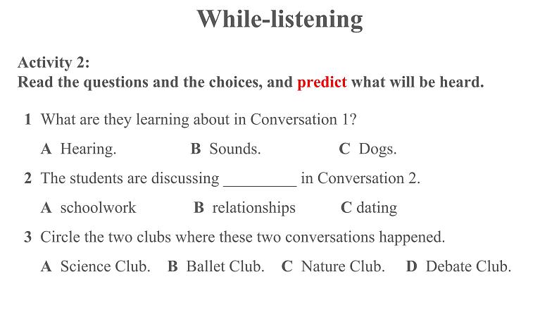 Unit 1 Listening and Speaking优秀课件07