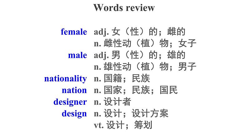 Welcome Unit Words and Expressions精品课件 (1)03