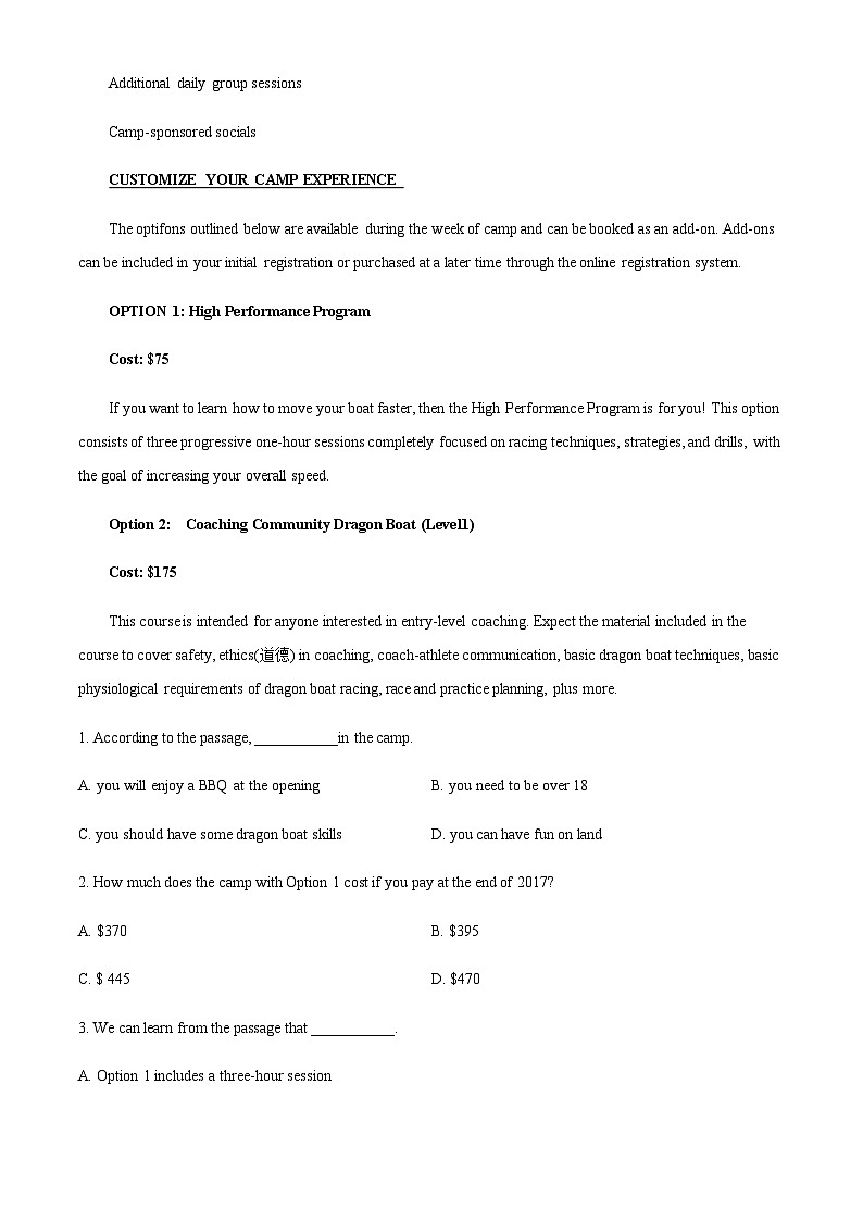 河南省上蔡县衡水实验中学2022-2023学年高二上学期11月份期中英语试题（解析版）第2页