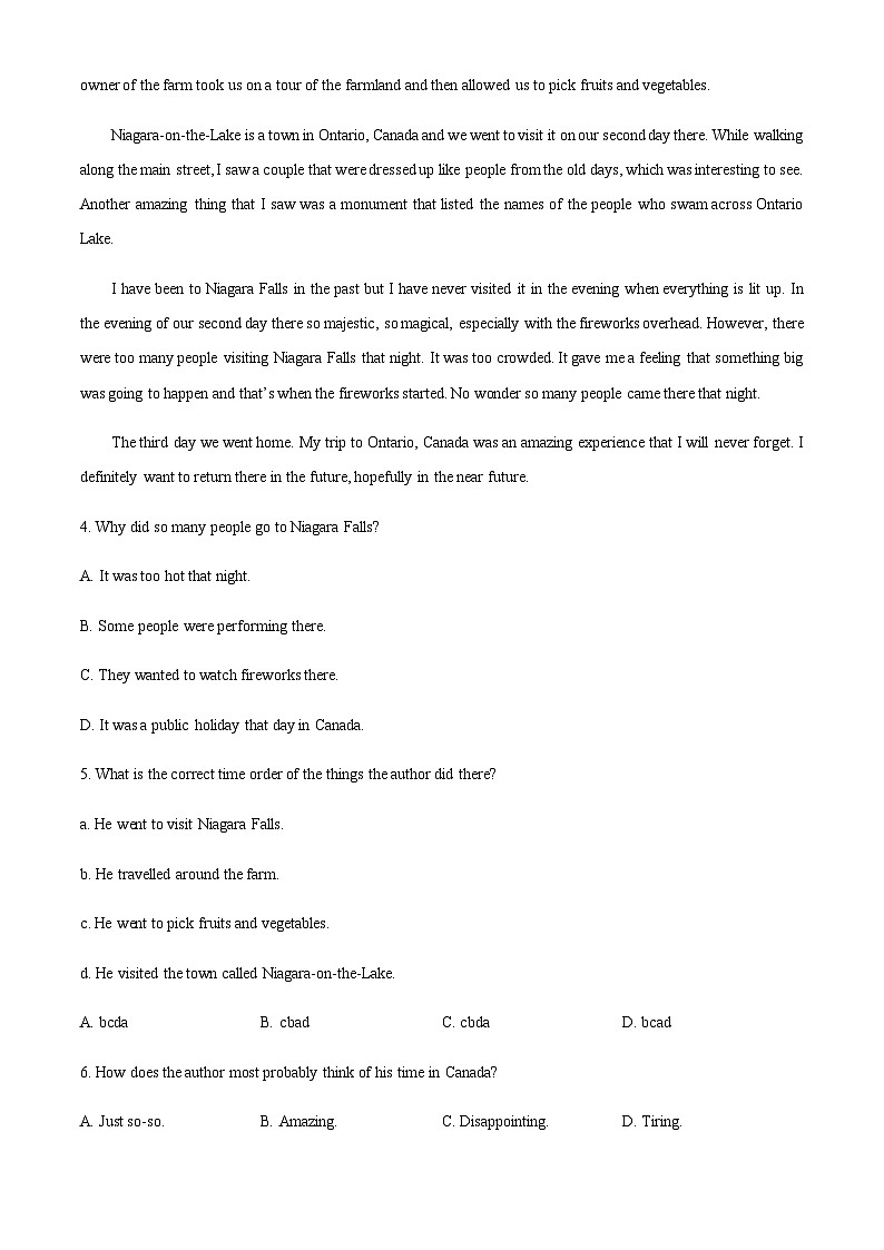 2022-2023学年新疆喀什第二中学高二上学期1月期末英语试题含答案03