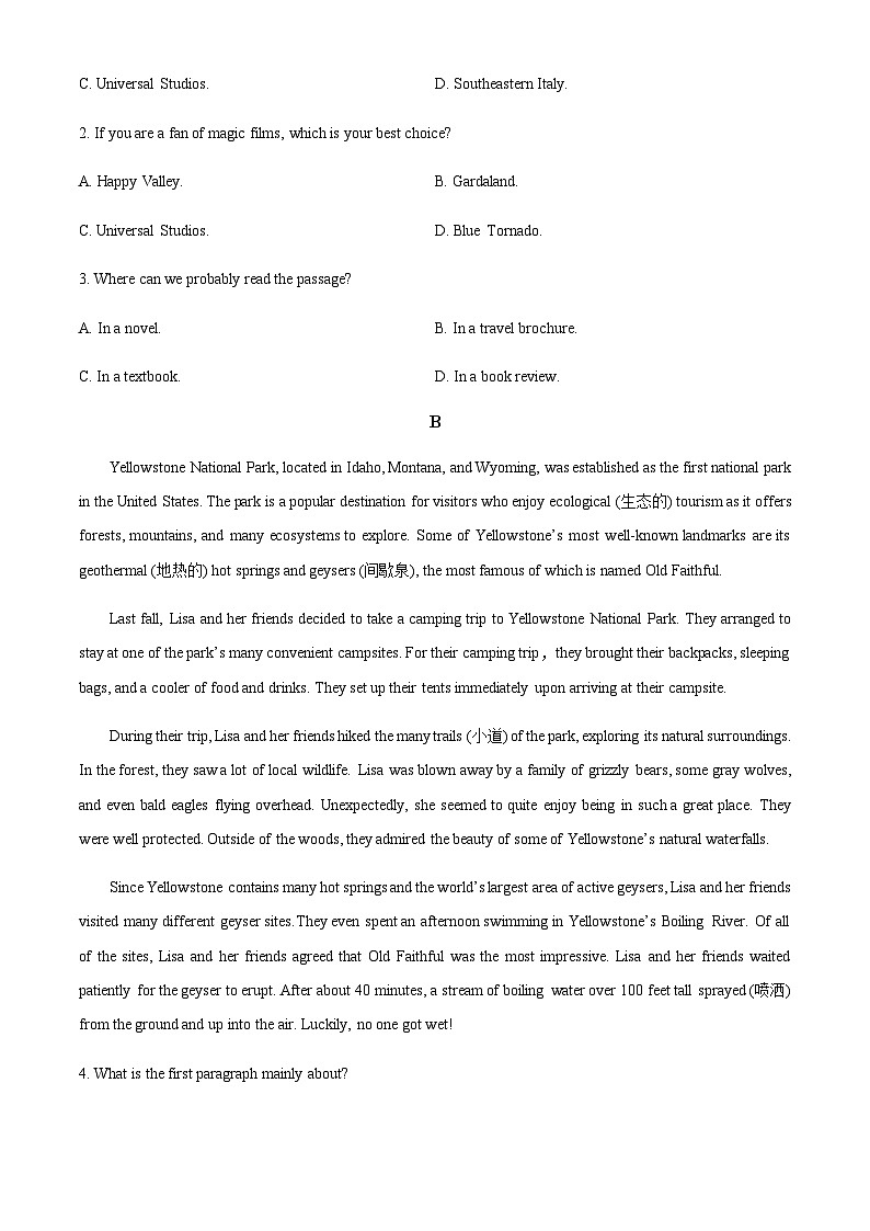 2023-2024学年广东省梅州市兴宁市齐昌中学高二上学期10月月考英语试题含答案02