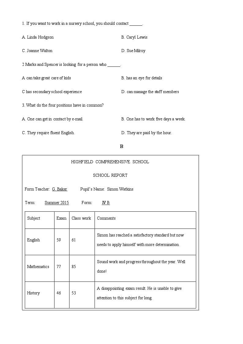 2022-2023学年新疆维吾尔自治区和田地区策勒县高二上学期11月期中英语试题含答案03