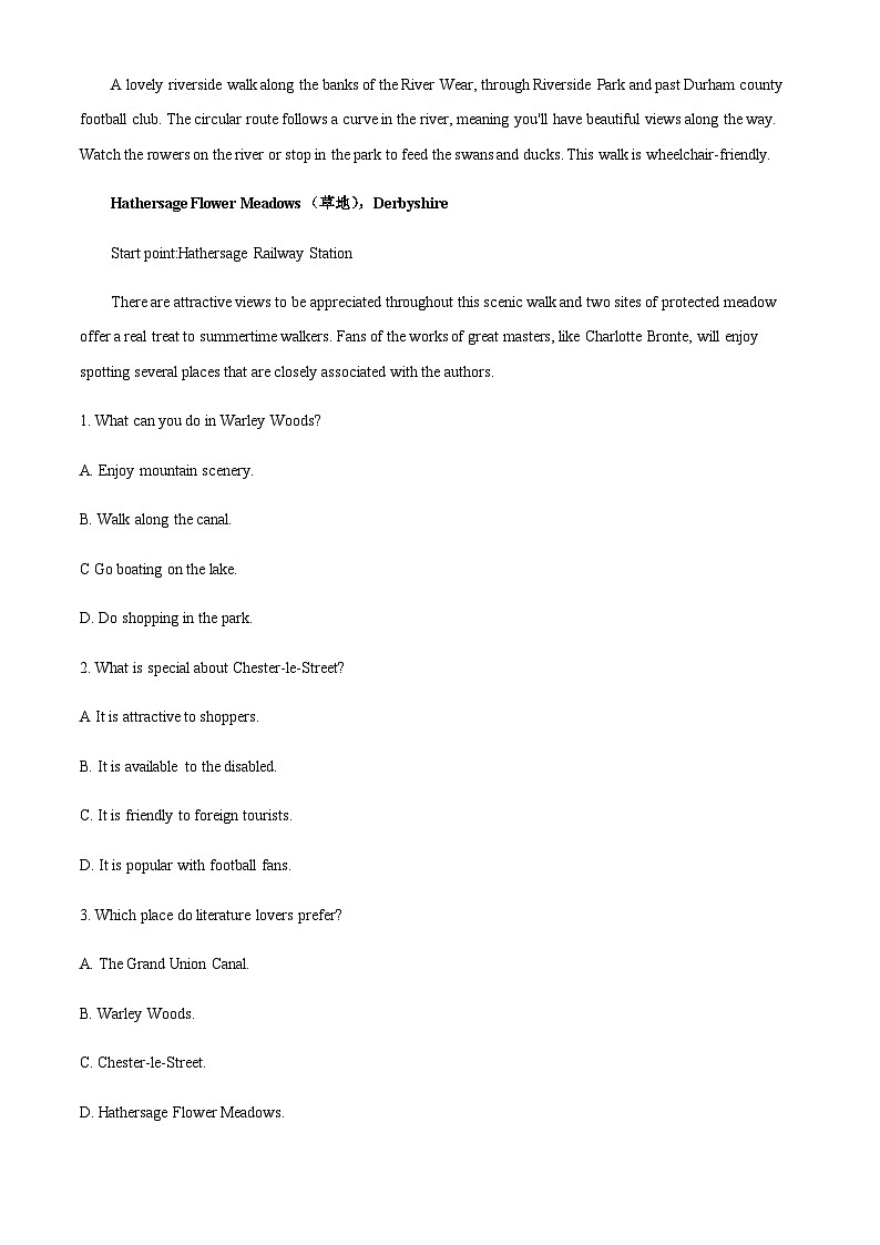 河北省石家庄市新华区石家庄市第二中学2022-2023学年高三上学期11月期中英语试题（原卷版）第2页