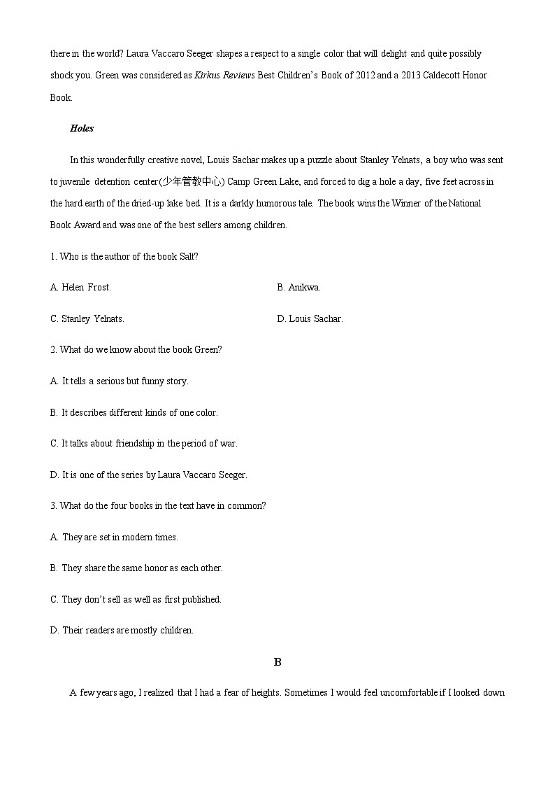 2022-2023学年河南省项城市第三高级中学高三上学期期中考试英语试题含答案02