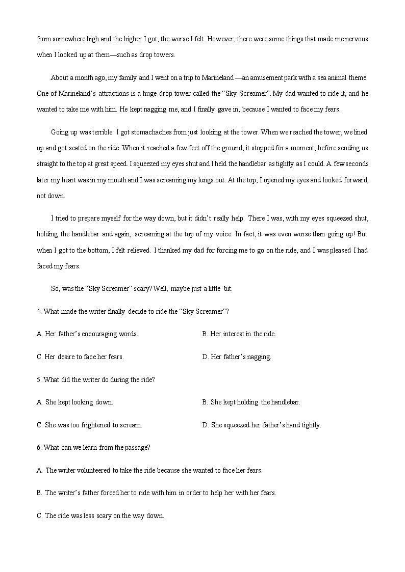 2022-2023学年河南省项城市第三高级中学高三上学期期中考试英语试题含答案03