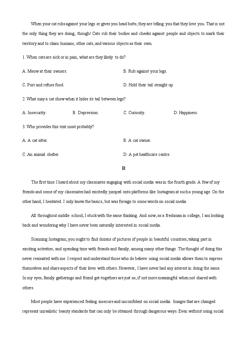 2022-2023学年黑龙江省绥化市海伦市海伦市第二中学高三上学期11月期中英语试题含答案02