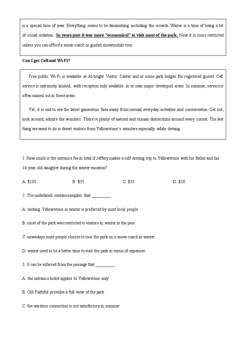 2023-2024学年广东省台山市第一中学高三上学期第一次月考英语试题含答案02