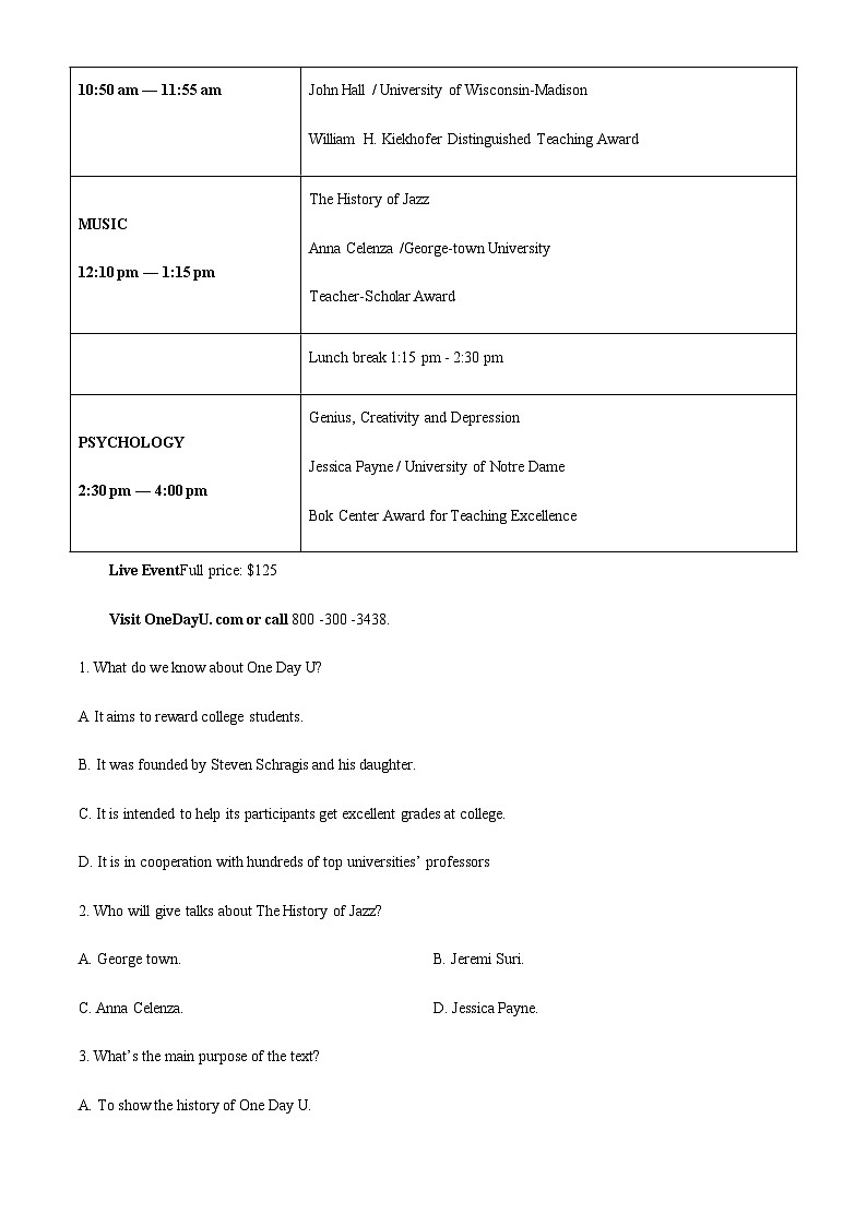 河南省南阳市第一中学校2023-2024学年高三上学期开学考试英语试题（原卷版）第2页