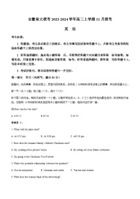 2023-2024学年安徽省大联考高三上学期11月联考英语试卷含答案