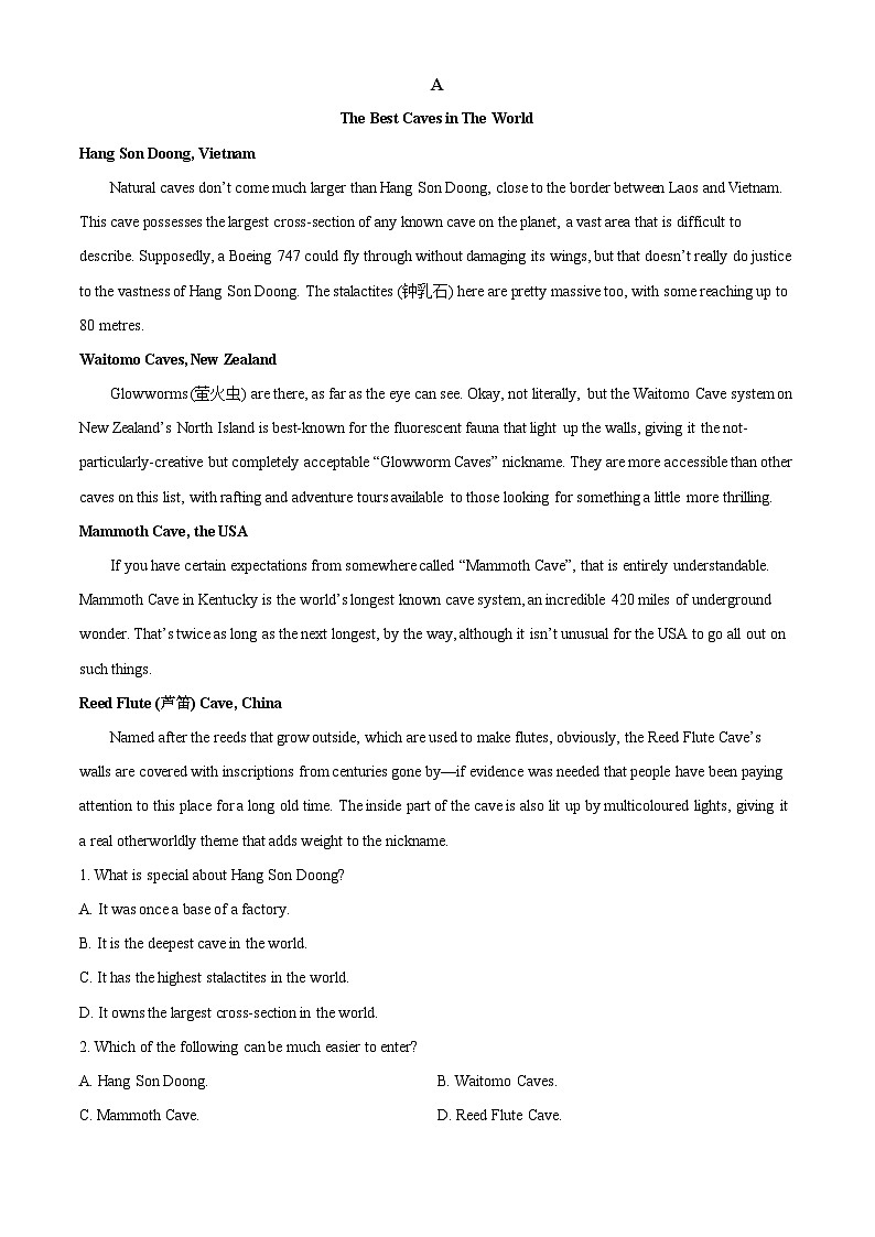 四川省成都市金牛区成都外国语学校2023-2024学年高二上学期12月月考英语试题（Word版附解析）03