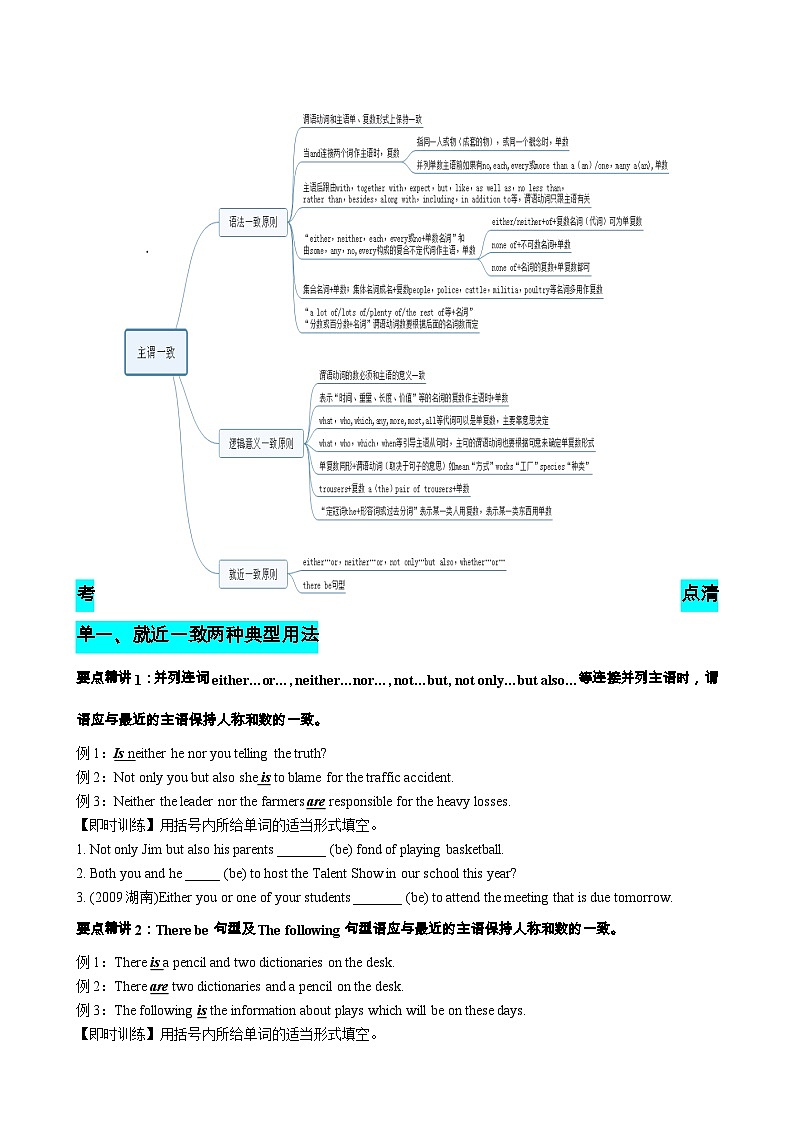 专题16 主谓一致典型用法归纳-（清单） -高考英语一轮复习知识清单（全国通用）原卷版第2页