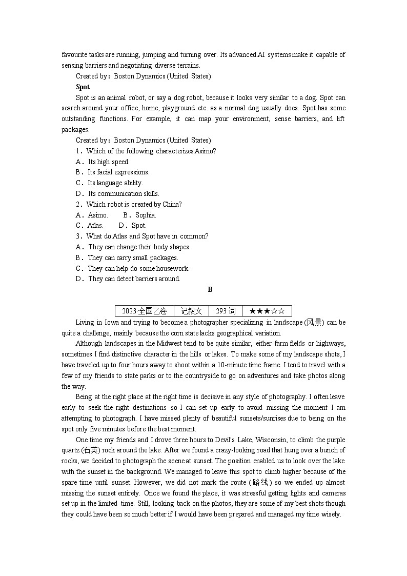 《微专题 小练习》 英语 新高考 练习10　单句语法填空＋阅读理解02