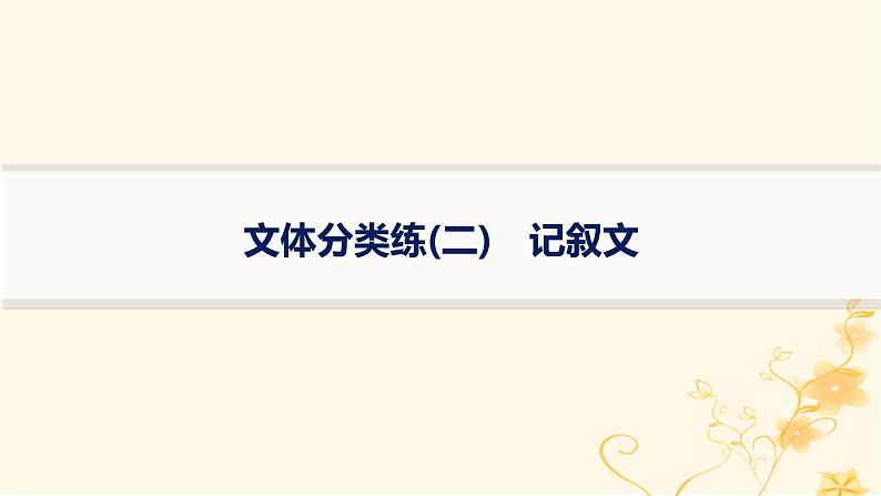 适用于新高考新教材2024版高考英语二轮复习专项能力提升练阅读理解文体分类练2记叙文课件01