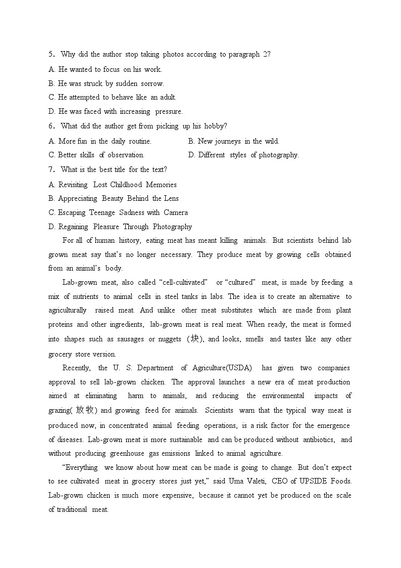 宁夏银川名校2024届高三上学期第四次月考英语试卷(含答案)03