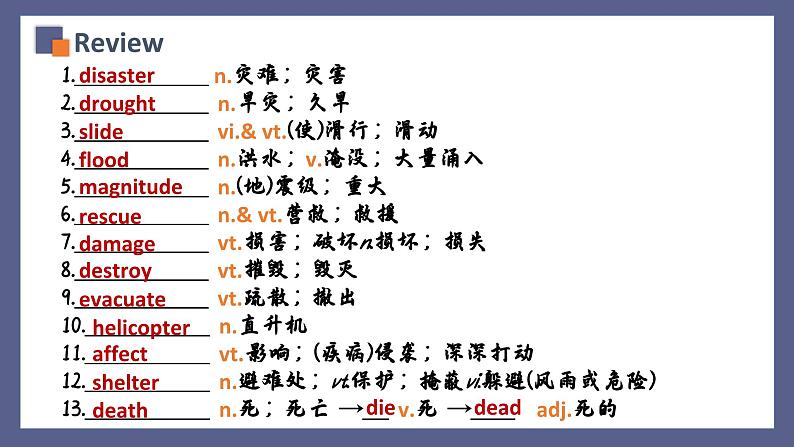 人教版（2019）高中英语必修一Unit4 Natural Disasters Listening and Speaking，Talking听说课件（含音频）04