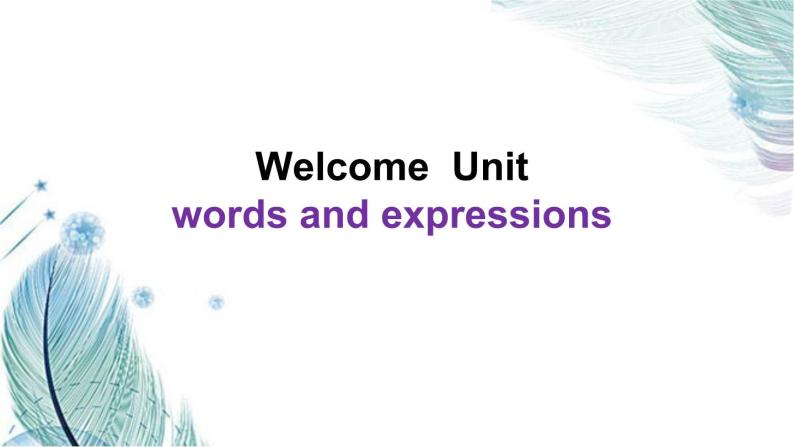 人教版 (2019) 高中英语必修一Welcome Unit Words and Expressions 词汇用法课件01