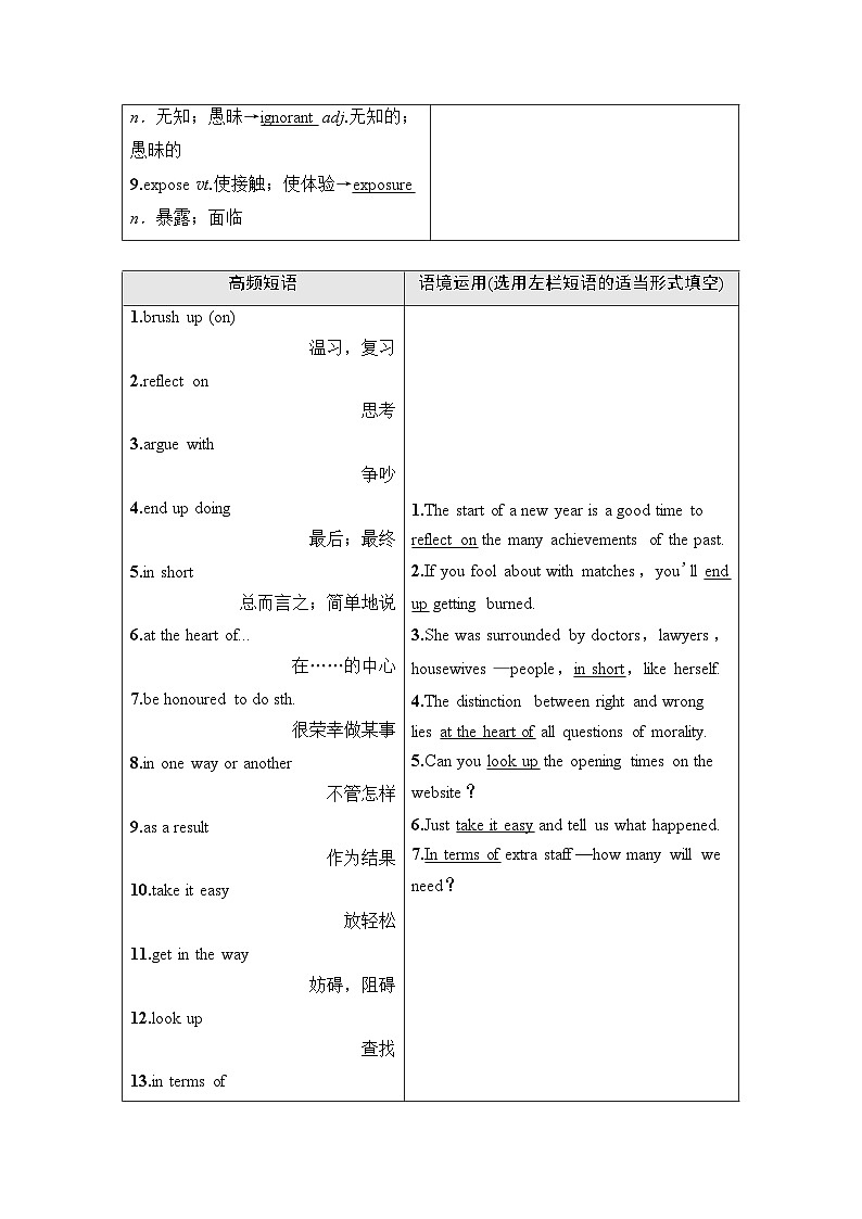 北师大版高考英语一轮复习必修第3册UNIT9 LEARNING课时学案第3页