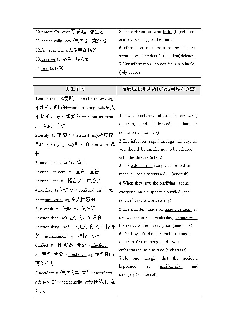 北师大版高考英语一轮复习选择性必修第2册UNIT4 HUMOUR课时学案02