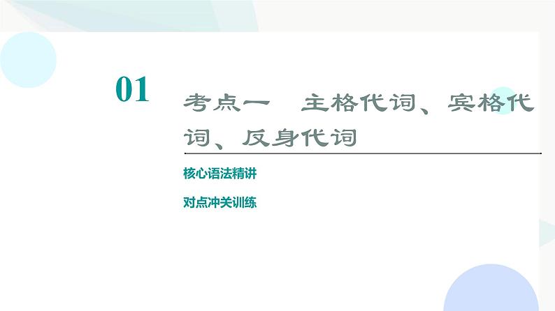 北师大版高考英语一轮复习1第3讲人称代词、反身代词和物主代词课件第6页