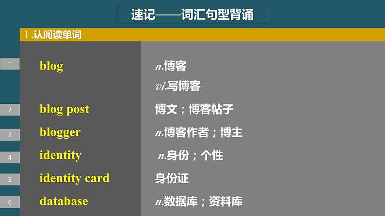 2024年高考英语一轮复习课件（新人教版） 第1部分 教材知识解读 必修第二册 Unit 3　The Internet06