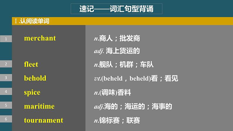 2024年高考英语一轮复习课件（新人教版） 第1部分 教材知识解读 选择性必修第四册 Unit 3   Sea Exploration06