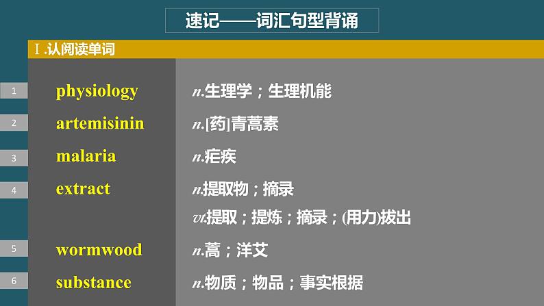 2024年高考英语一轮复习课件（新人教版） 第1部分 教材知识解读 选择性必修第一册 Unit 1　People of Achievement第6页