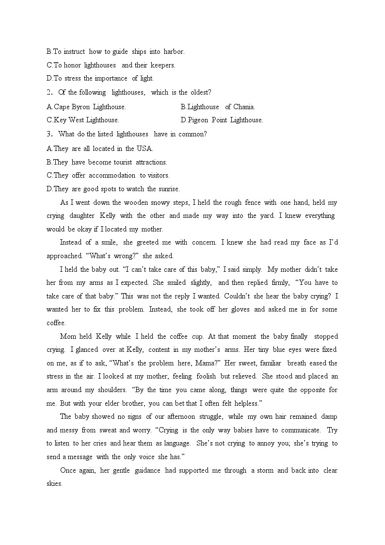 河北省秦皇岛市青龙满族自治县实验中学2022-2023学年高一下学期开学考试英语试卷(含答案)02