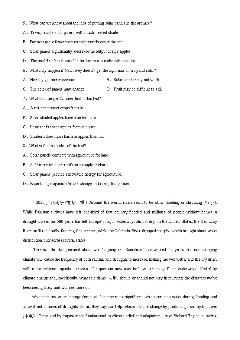 阅读理解热点话题综合练习02-备战高考英语阅读理解热点话题分类训练（高考模拟真题+名校真题）03