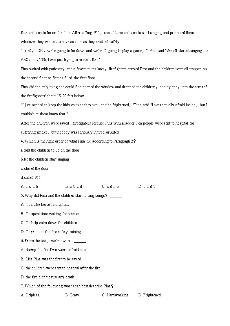 2023-2024学年吉林省辽源市友好学校高二（上）期末英语试卷（含解析）03