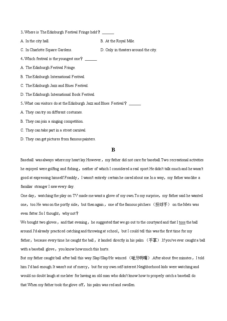 2022-2023学年广西桂林市高一（下）期末英语试卷（含详细答案解析）02