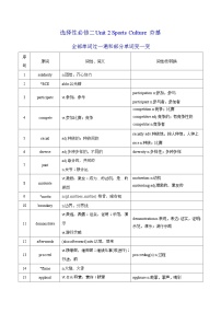 新高考英语一轮复习讲义 选择性必修二Unit 2 Sports Culture 夯基-2024届新高考英语一轮复习教材为本夯基提能(译林版2020)