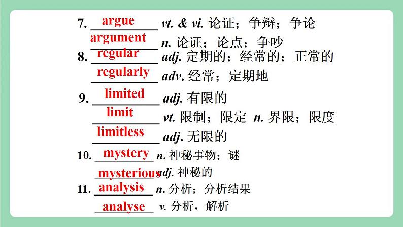 Unit 4 Space Exploration第4课时 Words and expressions单元知识点复习  课件+分层作业  人教版高一英语必修三06