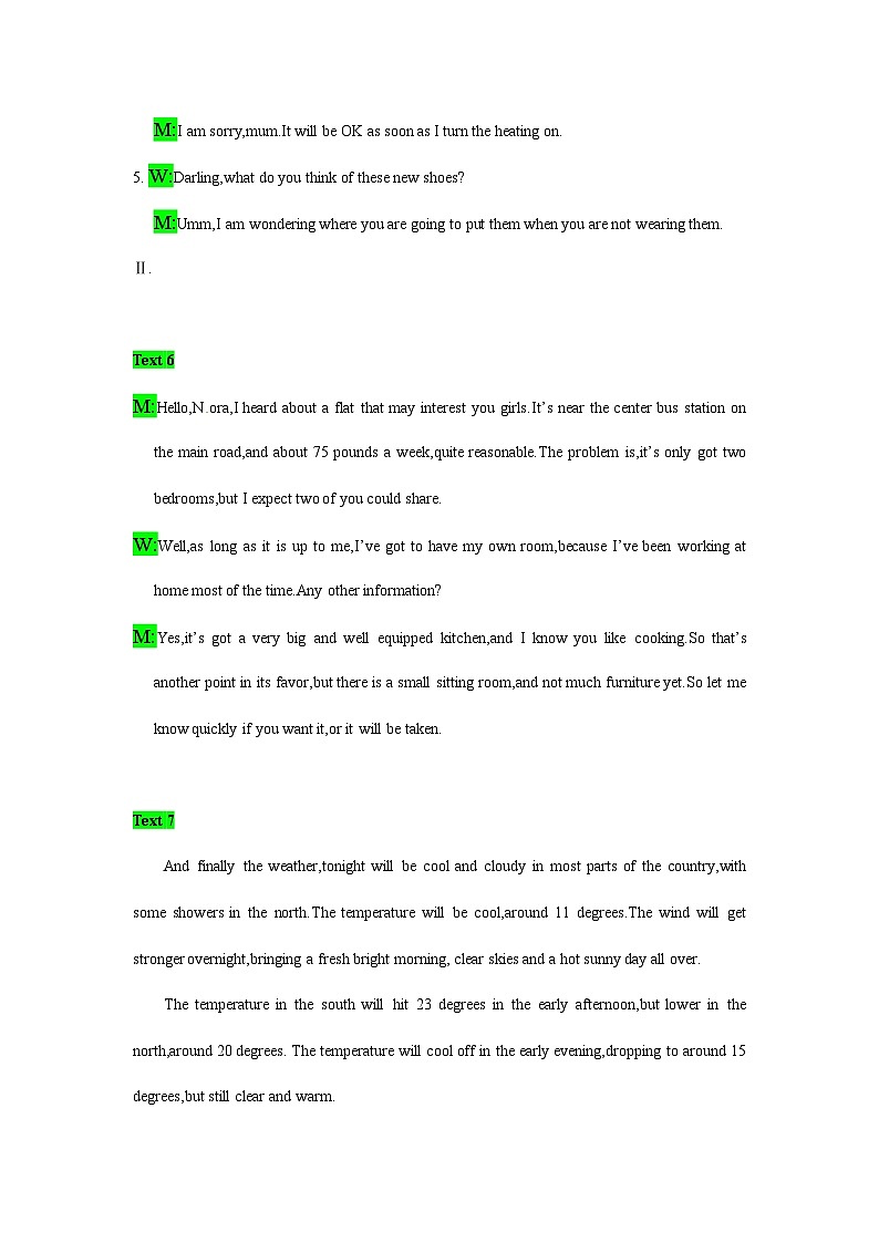 备考2024新高考英语听力 06(音频+试题+答案+文本)02