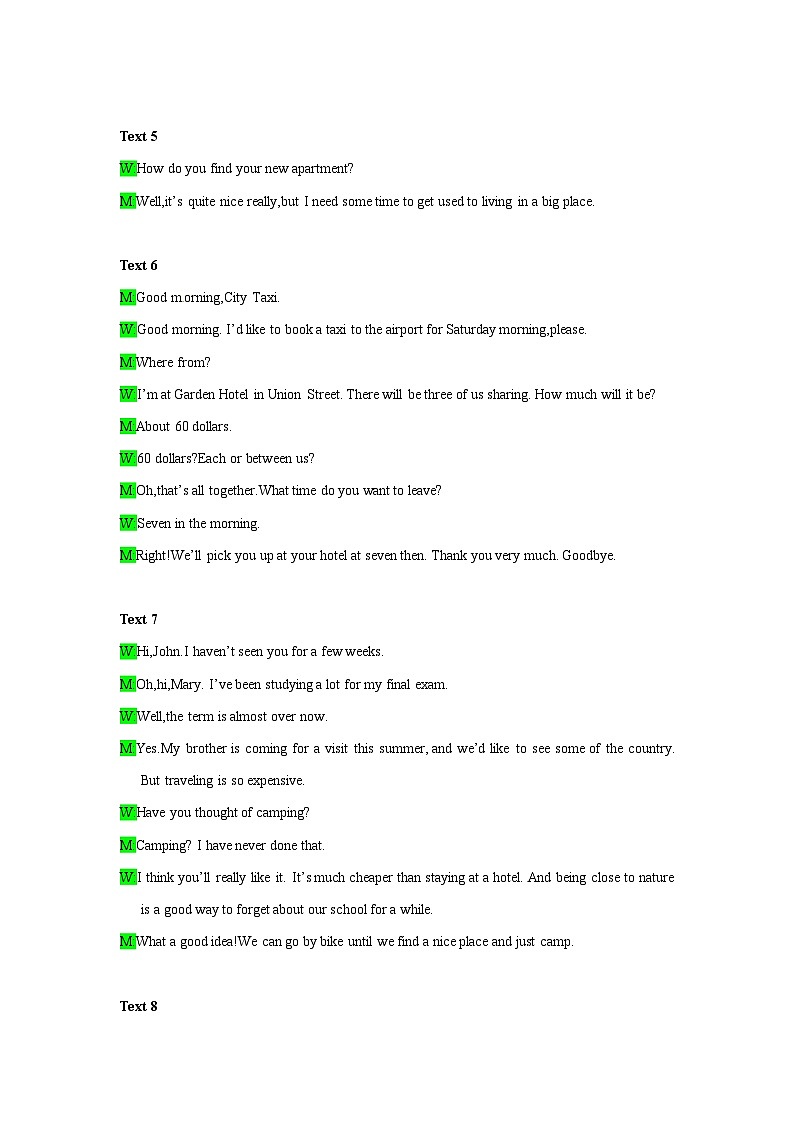 备考2024新高考英语听力(答案+文本) 03第2页