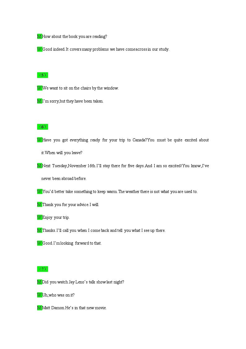 备考2024新高考英语听力(答案+文本) 18第2页