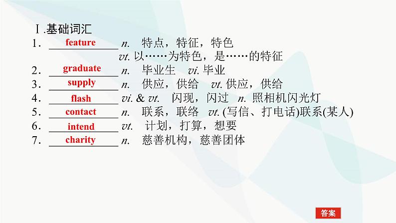 北师大版高中英语必修第一册UNIT1 Section D课件第2页