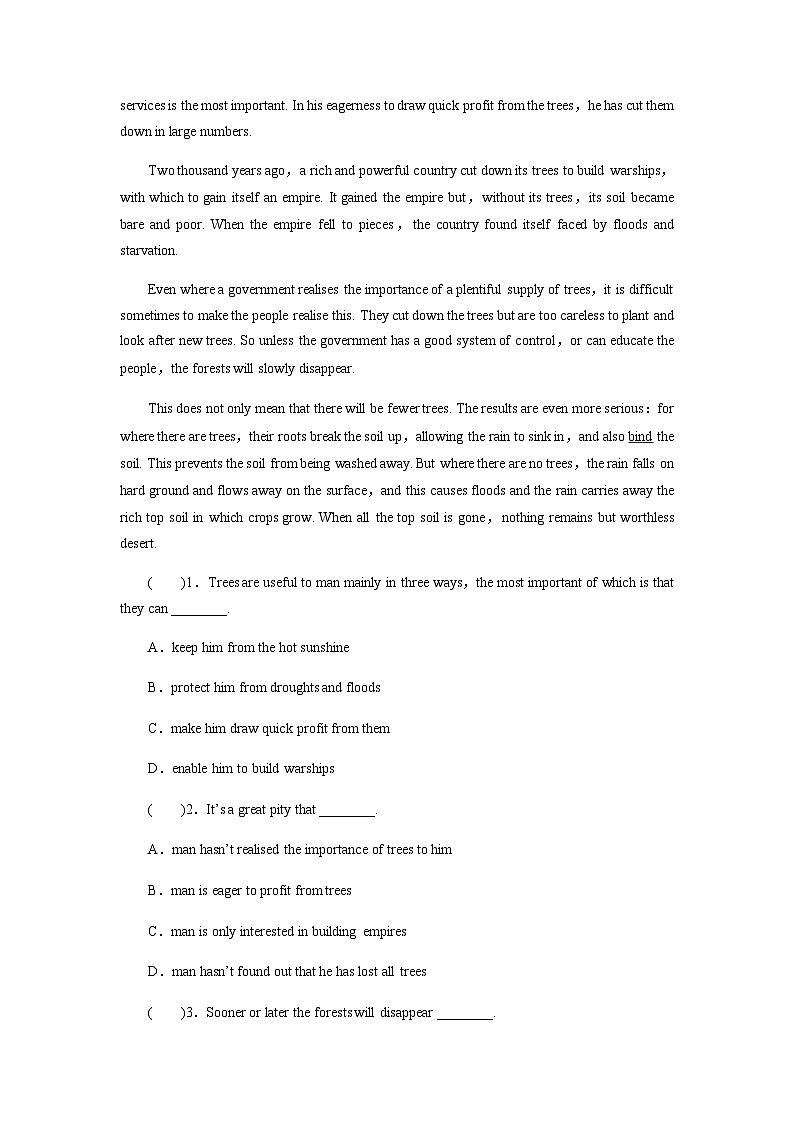 北师大版高中英语必修第三册UNIT8 Period1课时作业含答案03