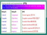 Unit 4 Period 7 Workbook课件   人教版高中英语必修三