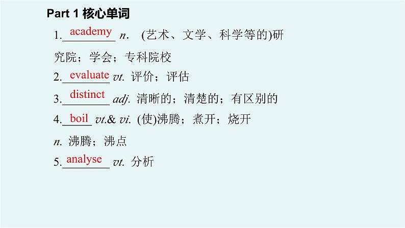 人教版2019高中英语选择性必修第一册Unit1People of Achievement  (单元复习课件)第3页