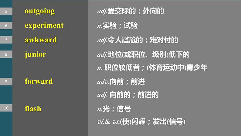 新人教版高考英语一轮复习 教材知识解读 必修第一册 Welcome Unit课件第7页