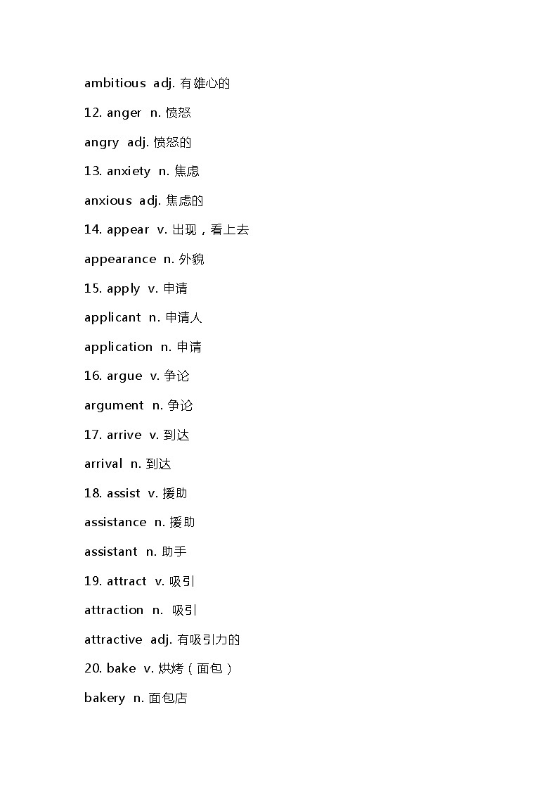 高中英语高质量词性转换总结第2页