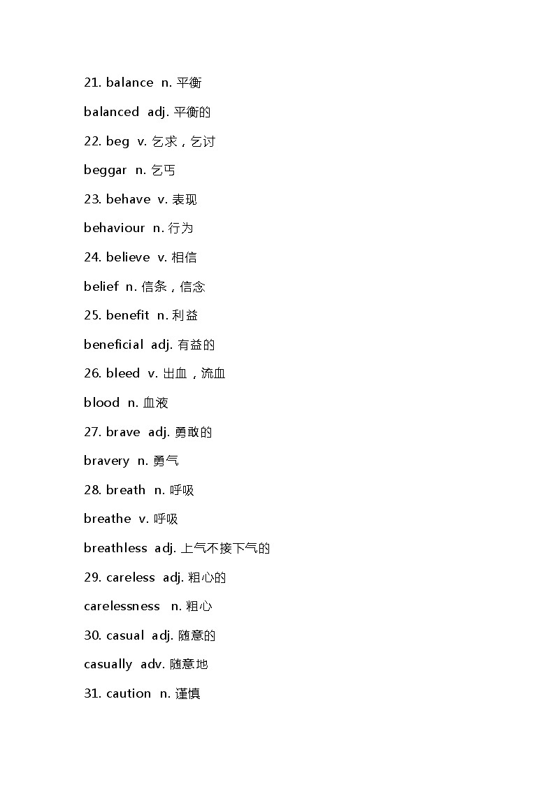 高中英语高质量词性转换总结第3页