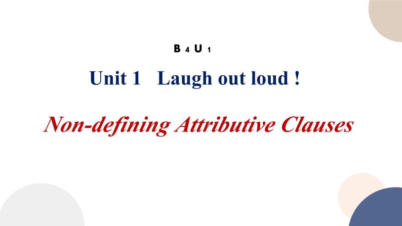 Unit 1 Laugh out loud! - using language 语法课件01