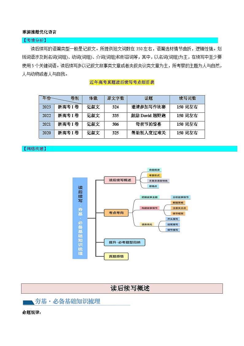 第23讲   读后续写（讲通）（学生版）第2页