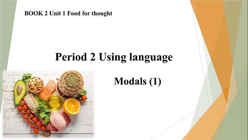 Unit 1 Food for thoght Using language 情态动词课件01