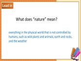 北师大版高中英语必修第二册  Unit 5 Humans and nature Lesson 1 Topic talk PPT课件