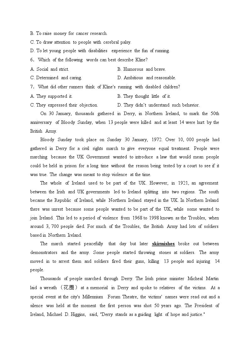 甘肃省平凉市静宁县2024届高三上学期第二次月考英语试卷(含答案)第3页
