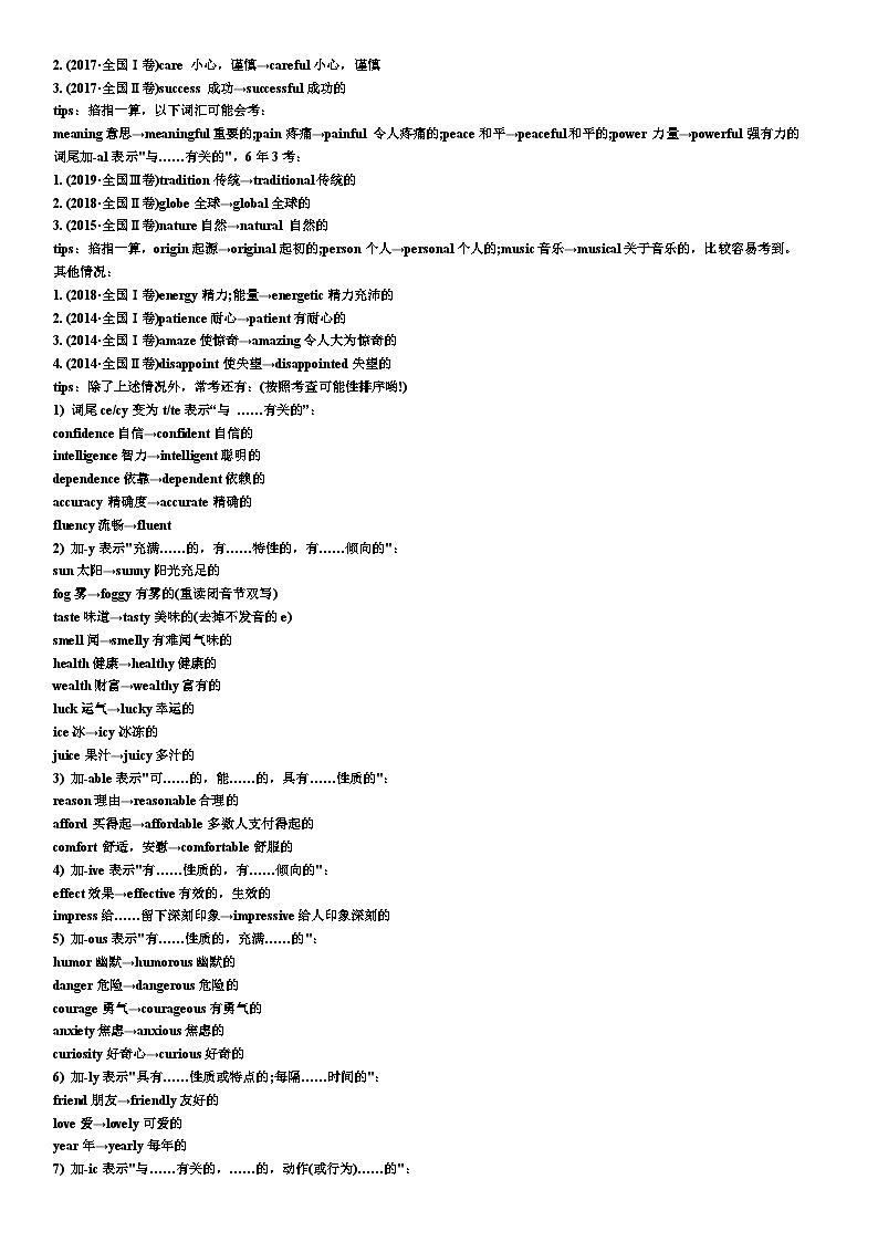 核心词汇转换汇总学案03