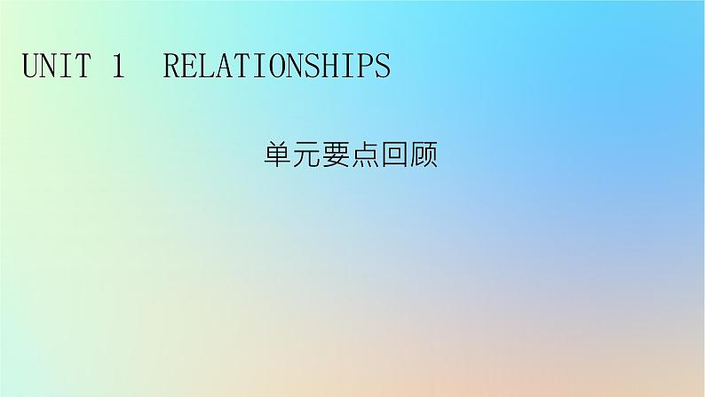 2024春高中英语Unit1Relationships单元要点回顾课件（北师大版选择性必修第一册）第1页