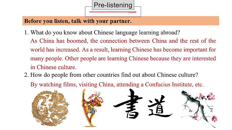 Unit 2 BRIDGING CULTURES Using Language(1)听说课(教学课件)-2023-2024学年高二英语同步精品课件+教学设计+导学案+分层作业（人教版2019选择性必修第二册）07